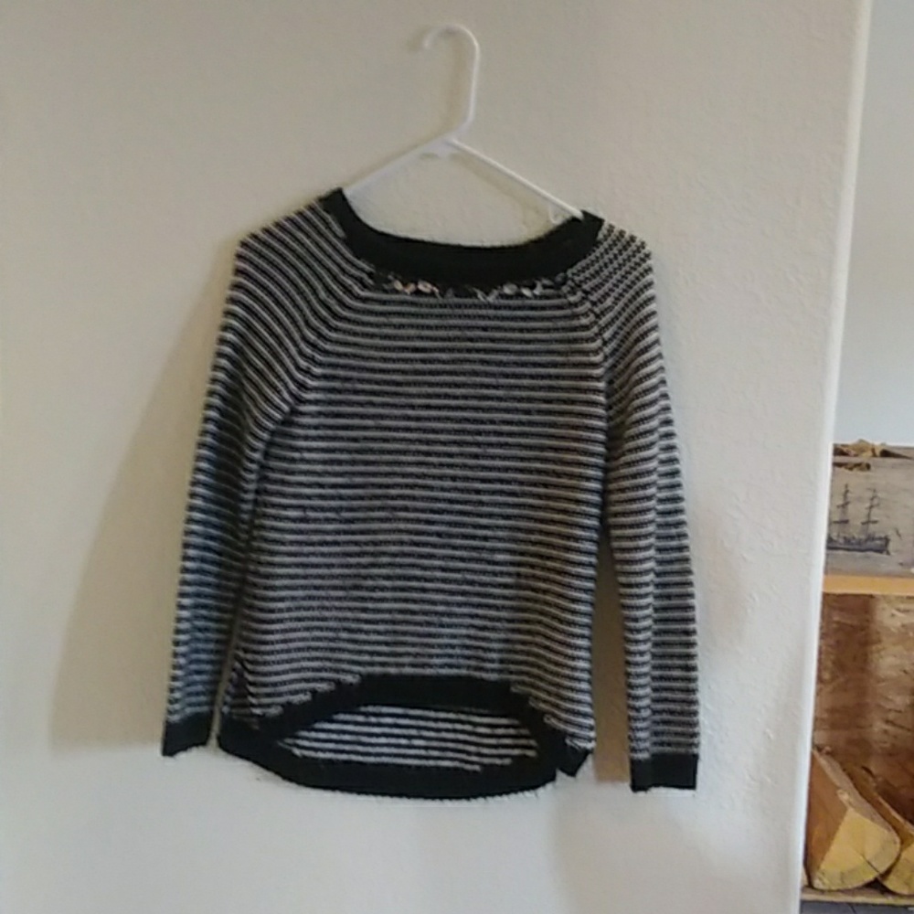 Black and white sweater